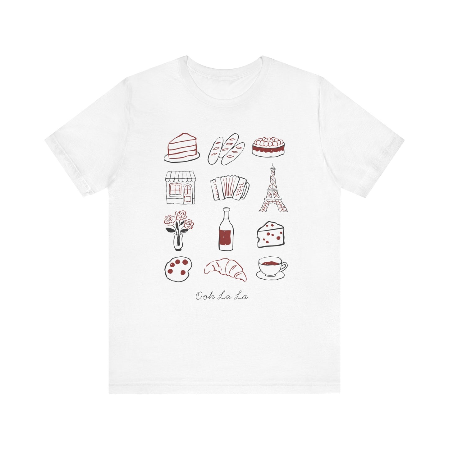 Parisian Style Hand Drawn Art T-Shirt