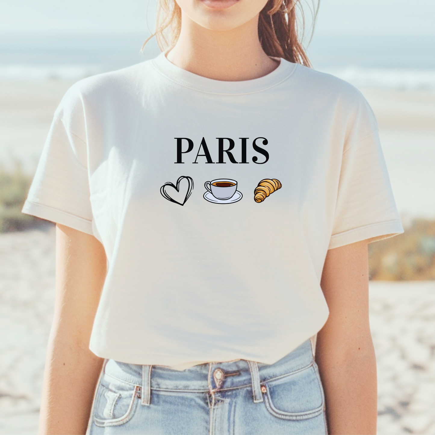 Paris Coffee & Croissant T-Shirt