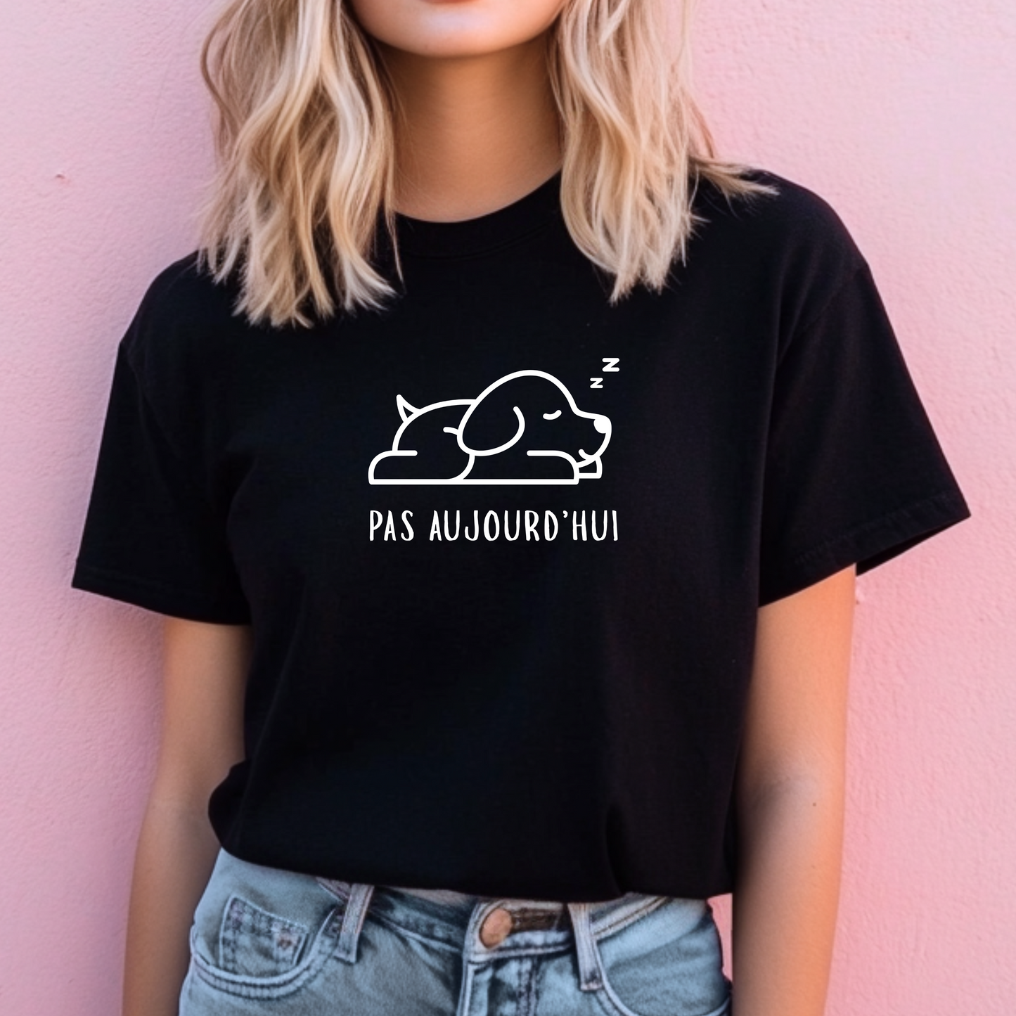 Pas Aujourd’hui Dog French T-Shirt