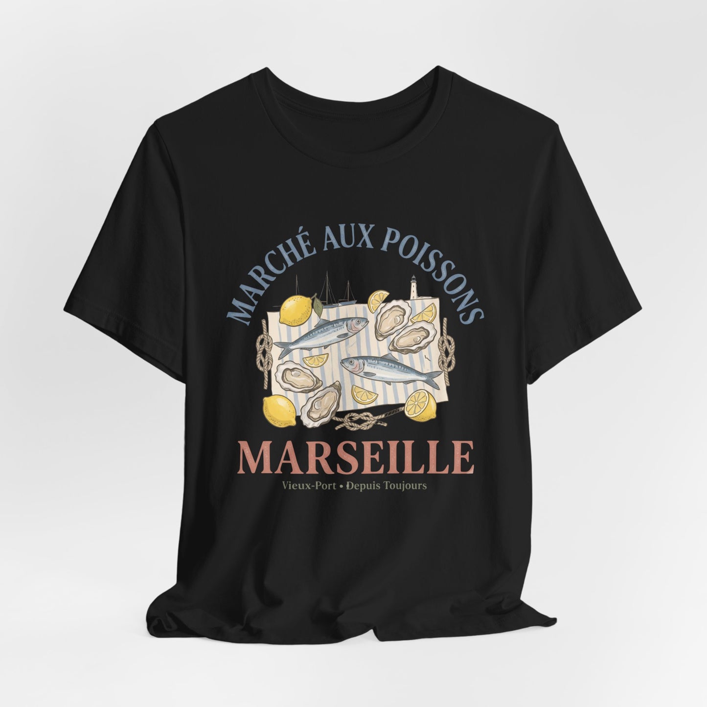 Marché aux poissons Marseille French T-Shirt