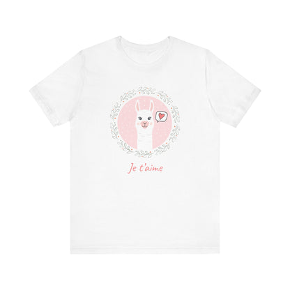 Je T’aime Llama French T-Shirt