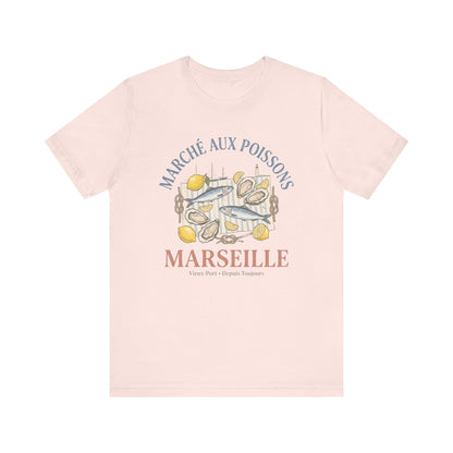 Marché aux poissons Marseille French T-Shirt