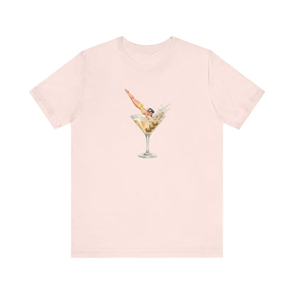Retro Martini Glass Diver T-Shirt