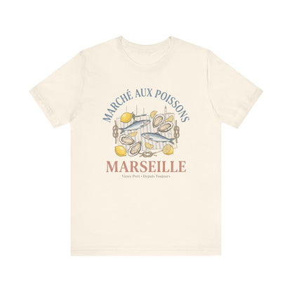 Marché aux poissons Marseille French T-Shirt