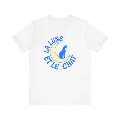 La Lune et La chat French T-Shirt