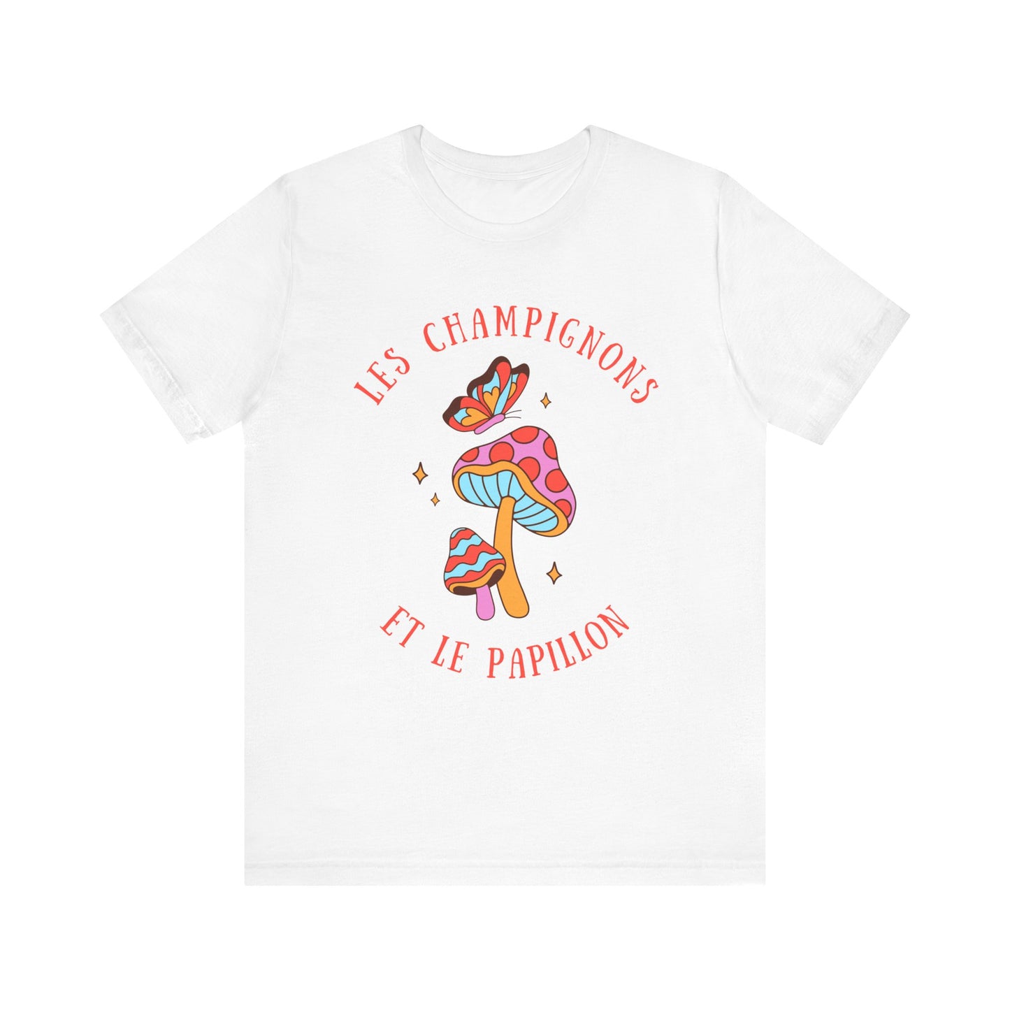 Les Champignons et le Papillon French T-Shirt