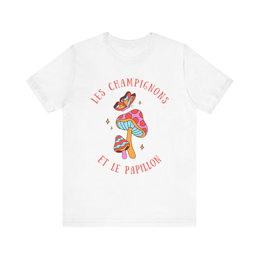 Les Champignons et le Papillon French T-Shirt