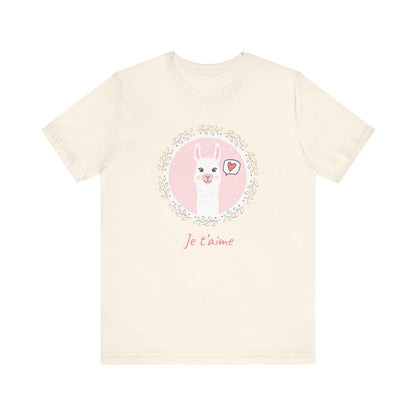 Je T’aime Llama French T-Shirt