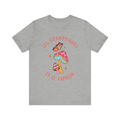 Les Champignons et le Papillon French T-Shirt