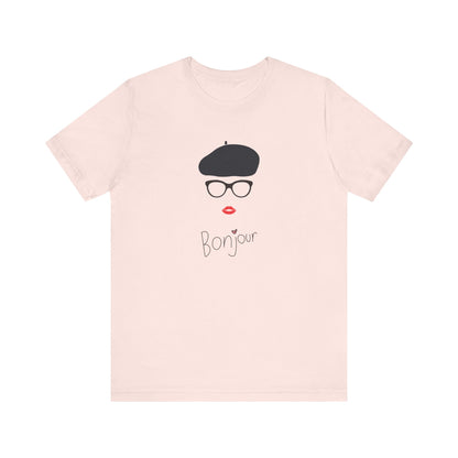 Bonjour Beret Face T-Shirt