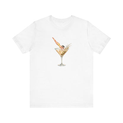 Retro Martini Glass Diver T-Shirt