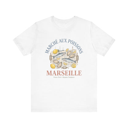 Marché aux poissons Marseille French T-Shirt