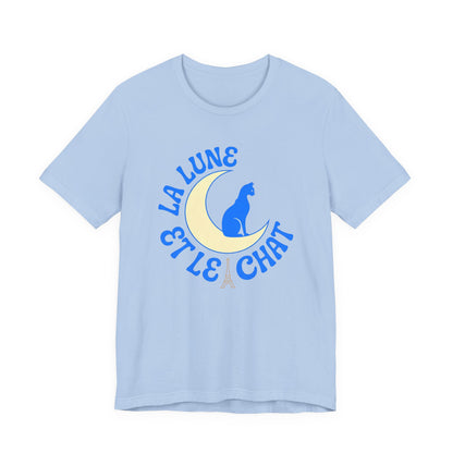La Lune et La chat French T-Shirt