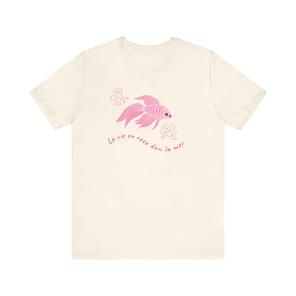 La Vie En Rose Dans La Mer French T-Shirt