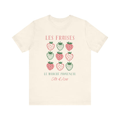 Les Fraises Marché Provençal French T-Shirt