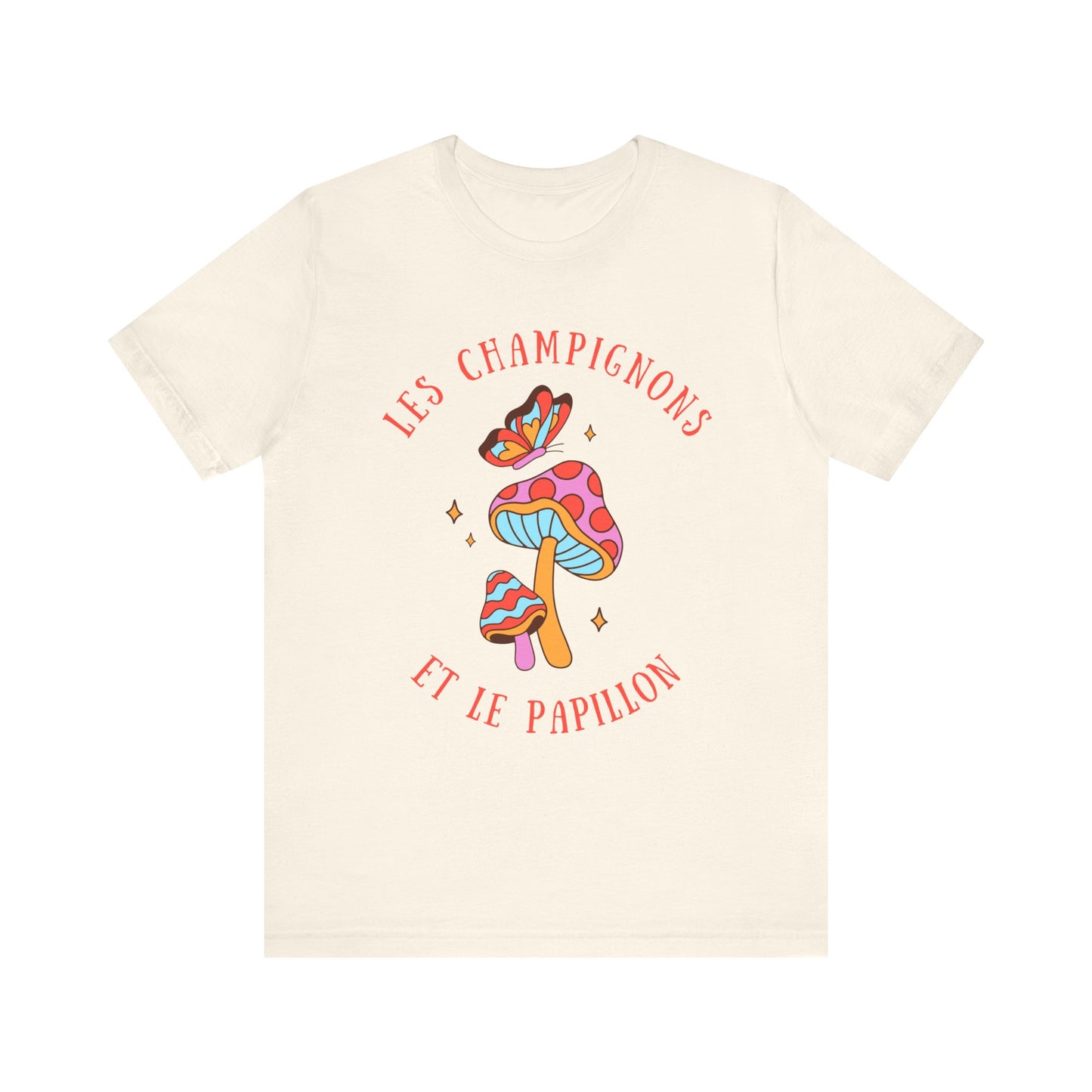 Les Champignons et le Papillon French T-Shirt