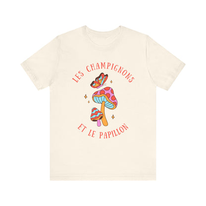 Les Champignons et le Papillon French T-Shirt