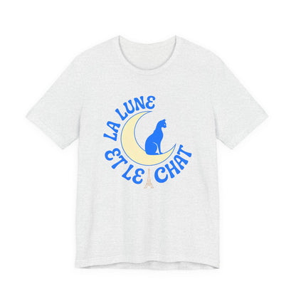La Lune et La chat French T-Shirt