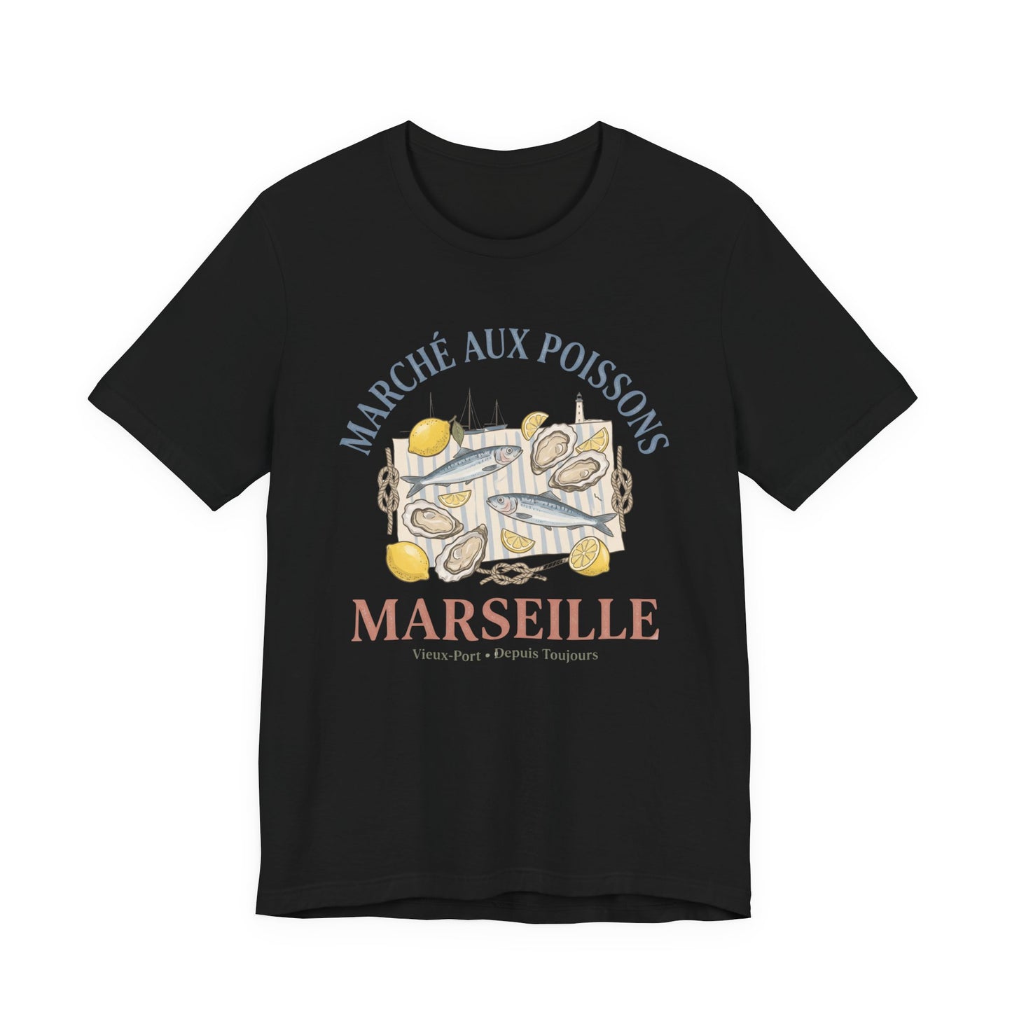 Marché aux poissons Marseille French T-Shirt