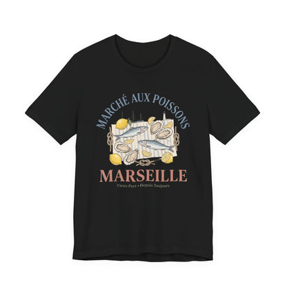 Marché aux poissons Marseille French T-Shirt