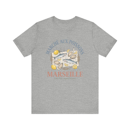 Marché aux poissons Marseille French T-Shirt