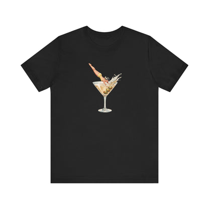 Retro Martini Glass Diver T-Shirt