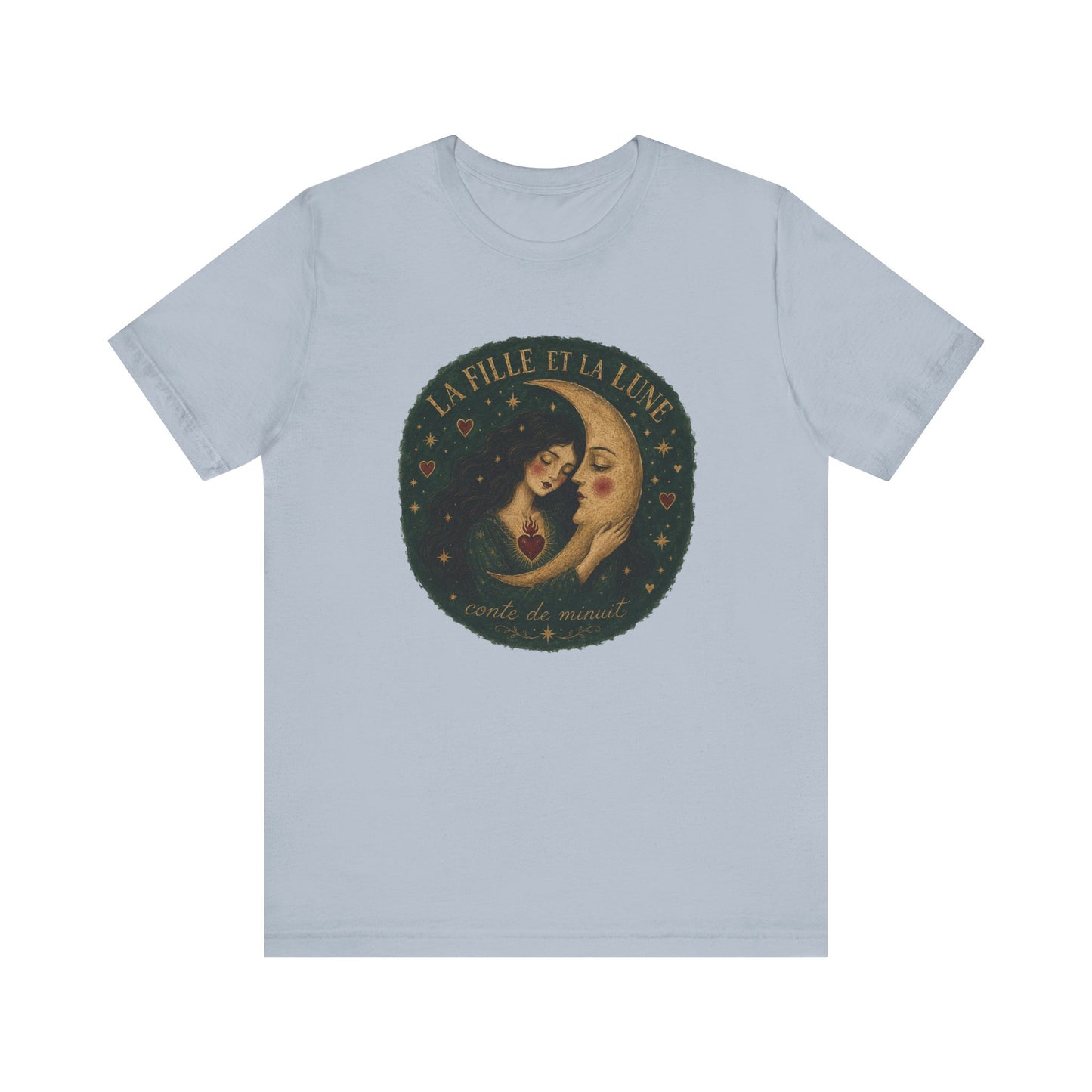 La fille et la lune French T-Shirt
