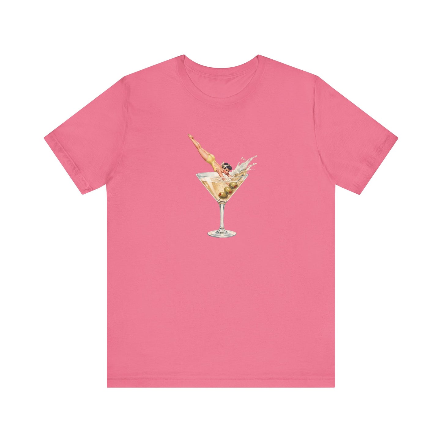 Retro Martini Glass Diver T-Shirt