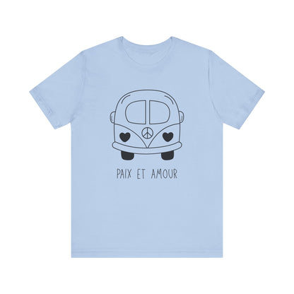 Paix & Amour Bus French T-Shirt