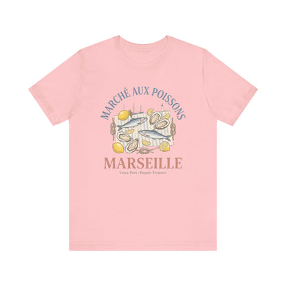 Marché aux poissons Marseille French T-Shirt