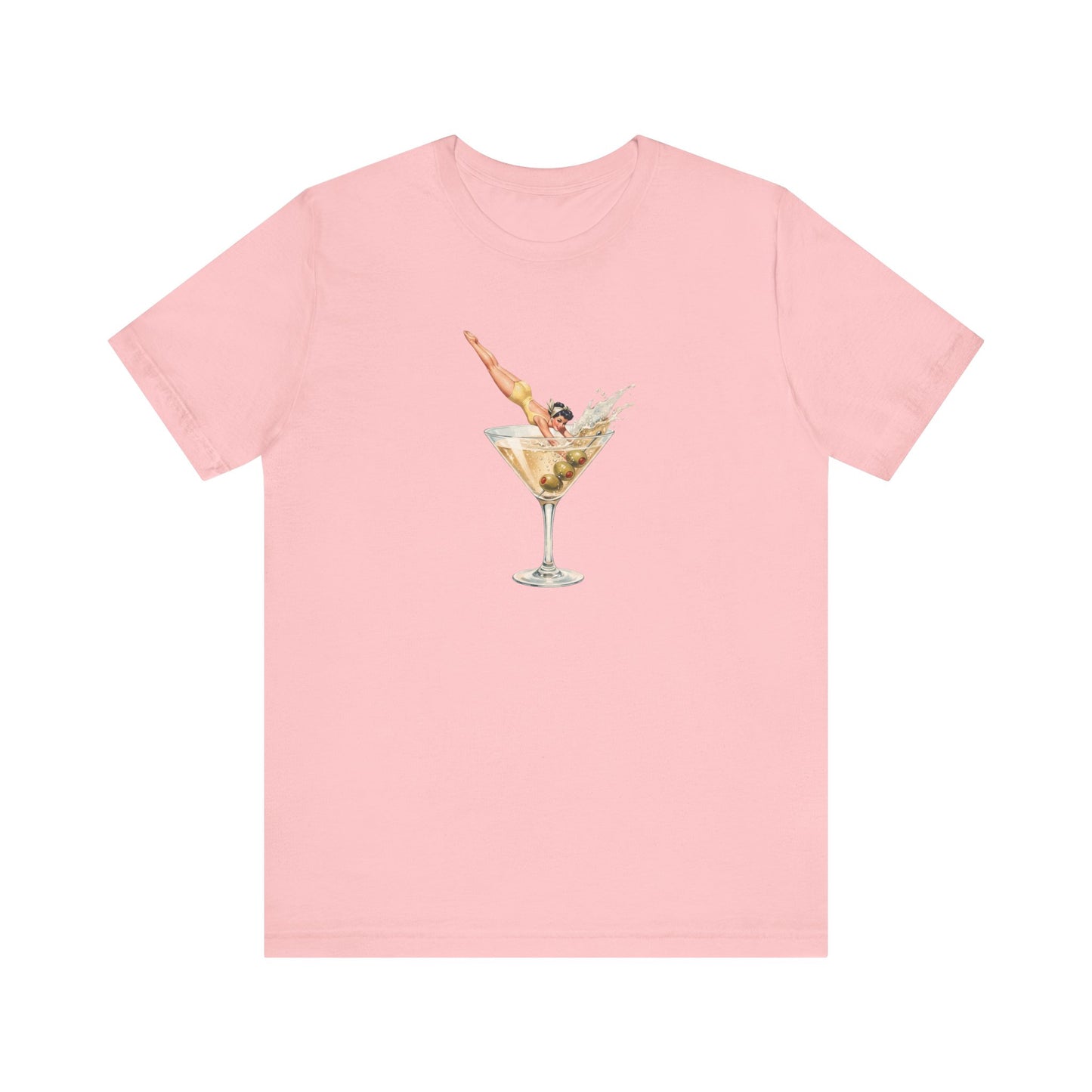 Retro Martini Glass Diver T-Shirt