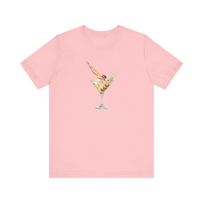 Retro Martini Glass Diver T-Shirt