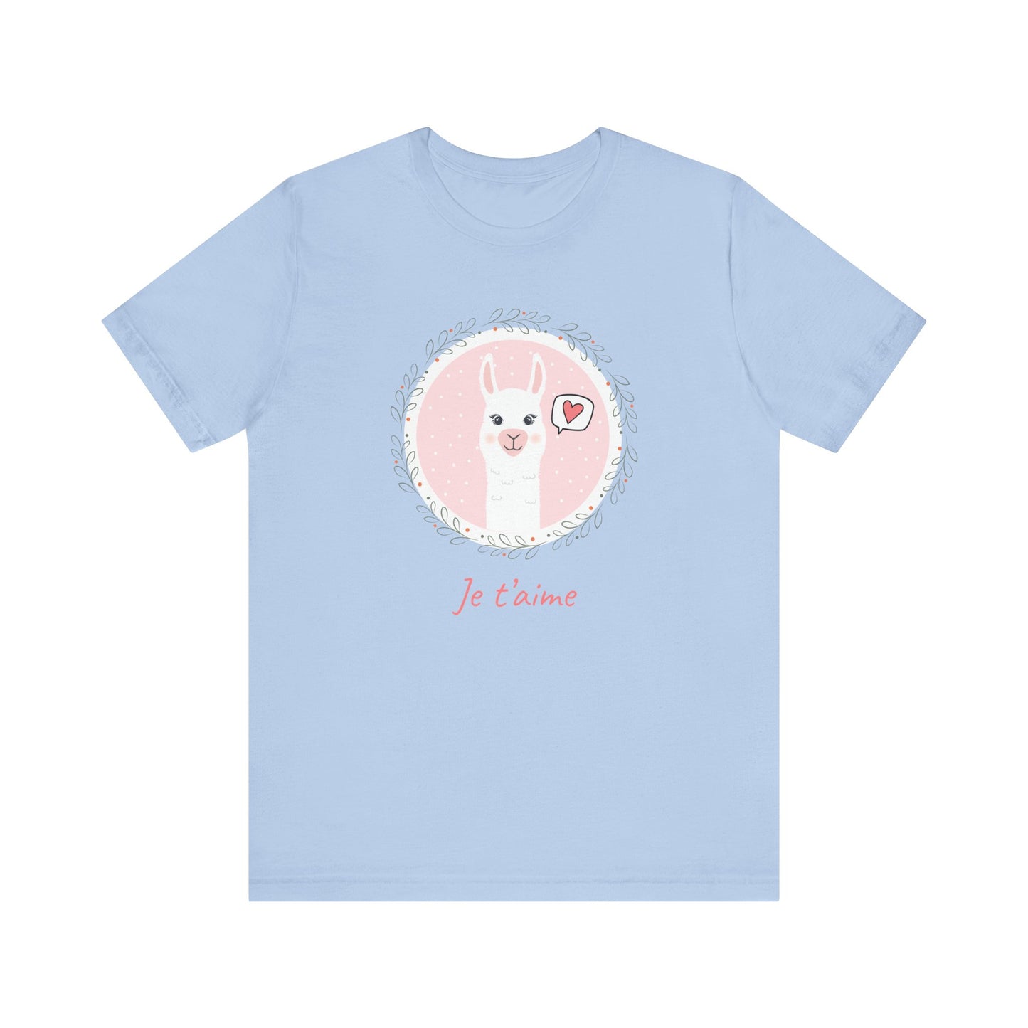 Je T’aime Llama French T-Shirt