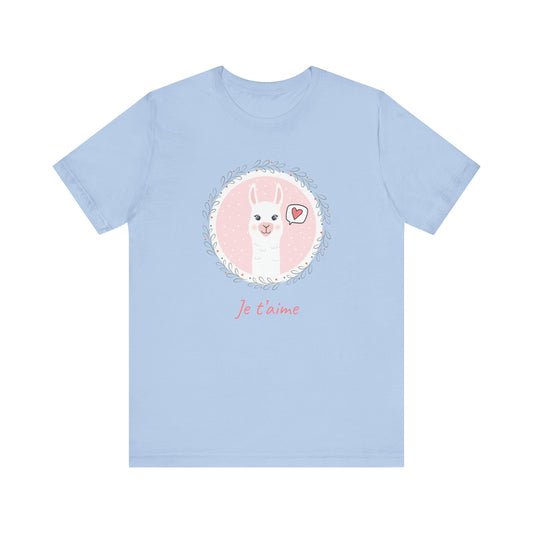 Je T’aime Llama French T-Shirt