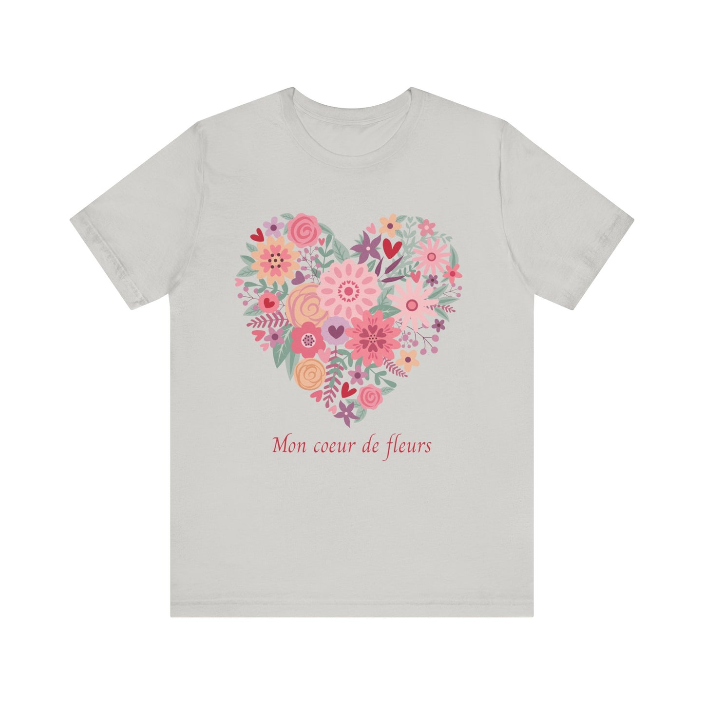 Mon Coeur De Fleurs French T-Shirt