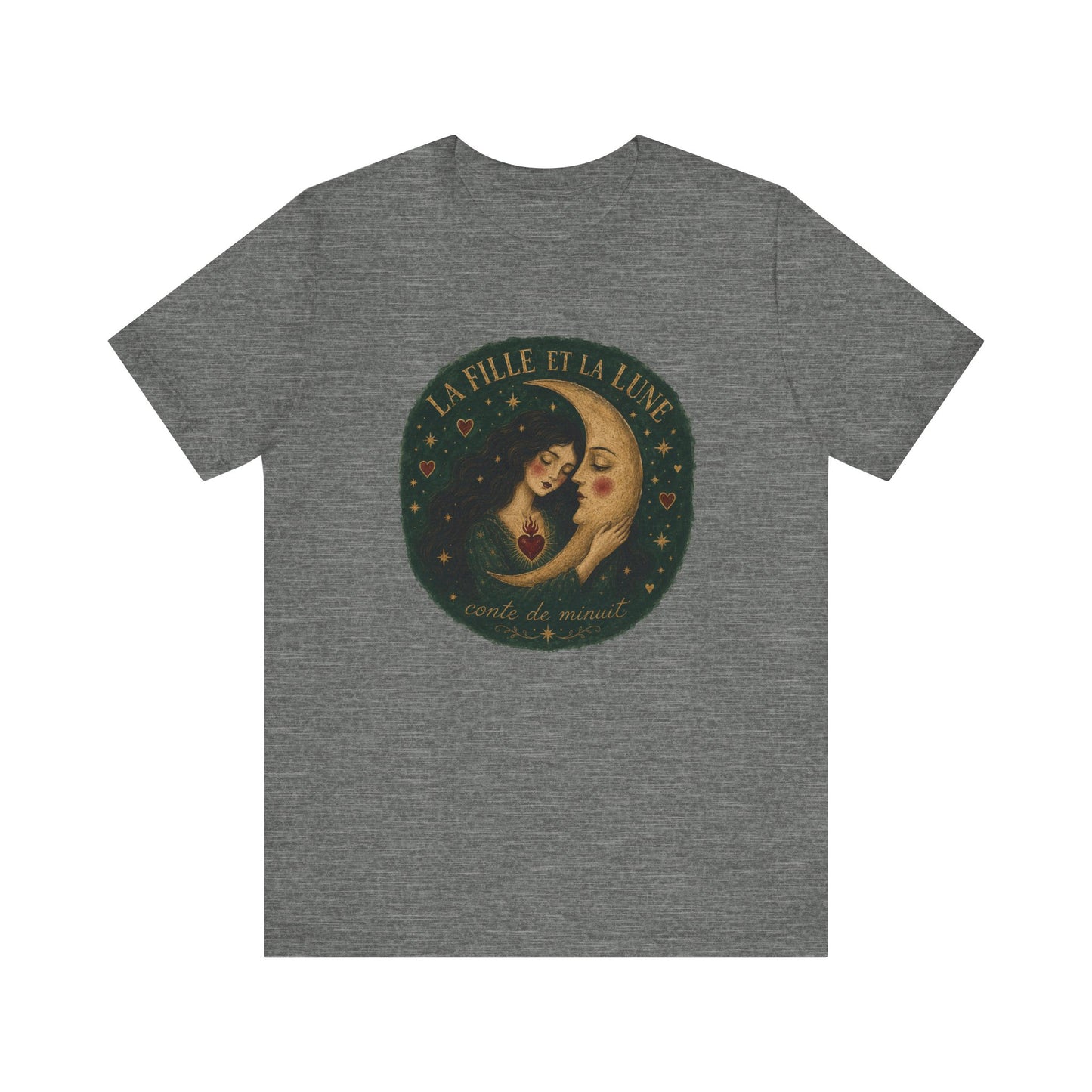 La fille et la lune French T-Shirt
