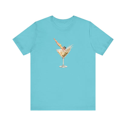 Retro Martini Glass Diver T-Shirt