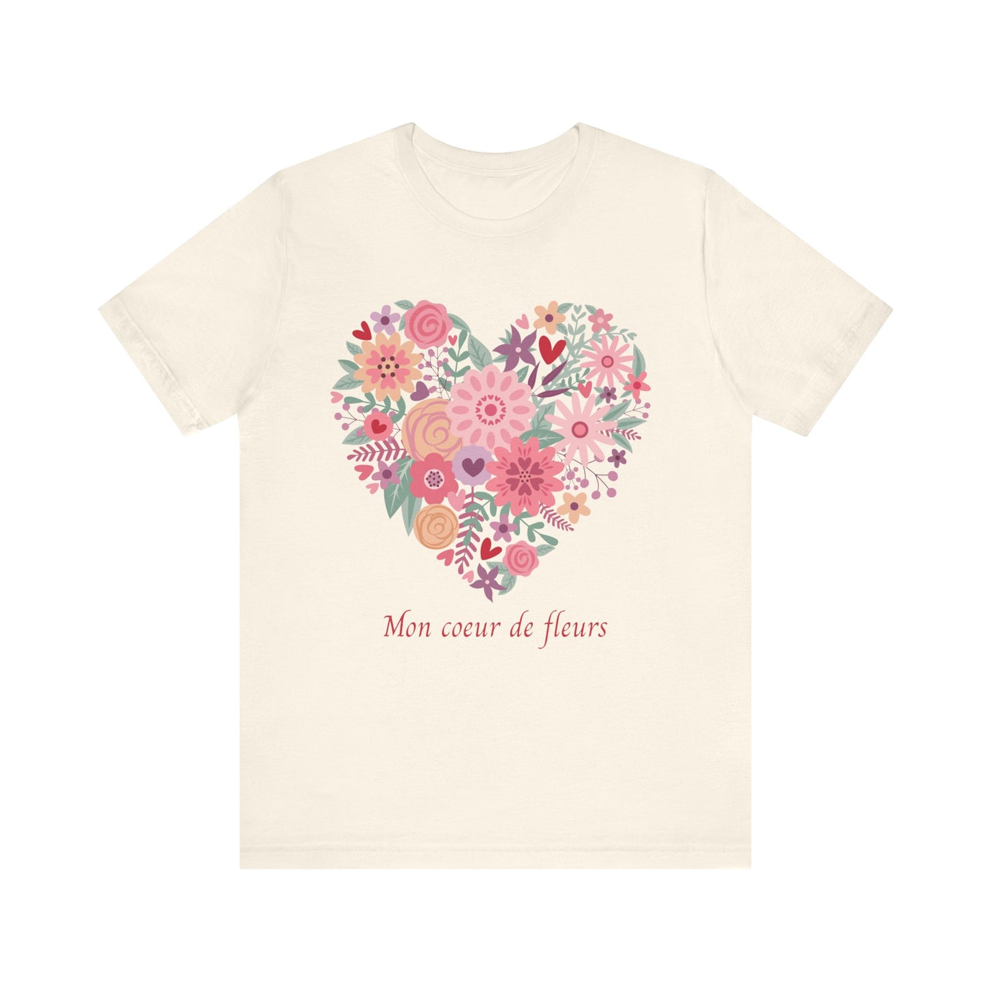 Mon Coeur De Fleurs French T-Shirt