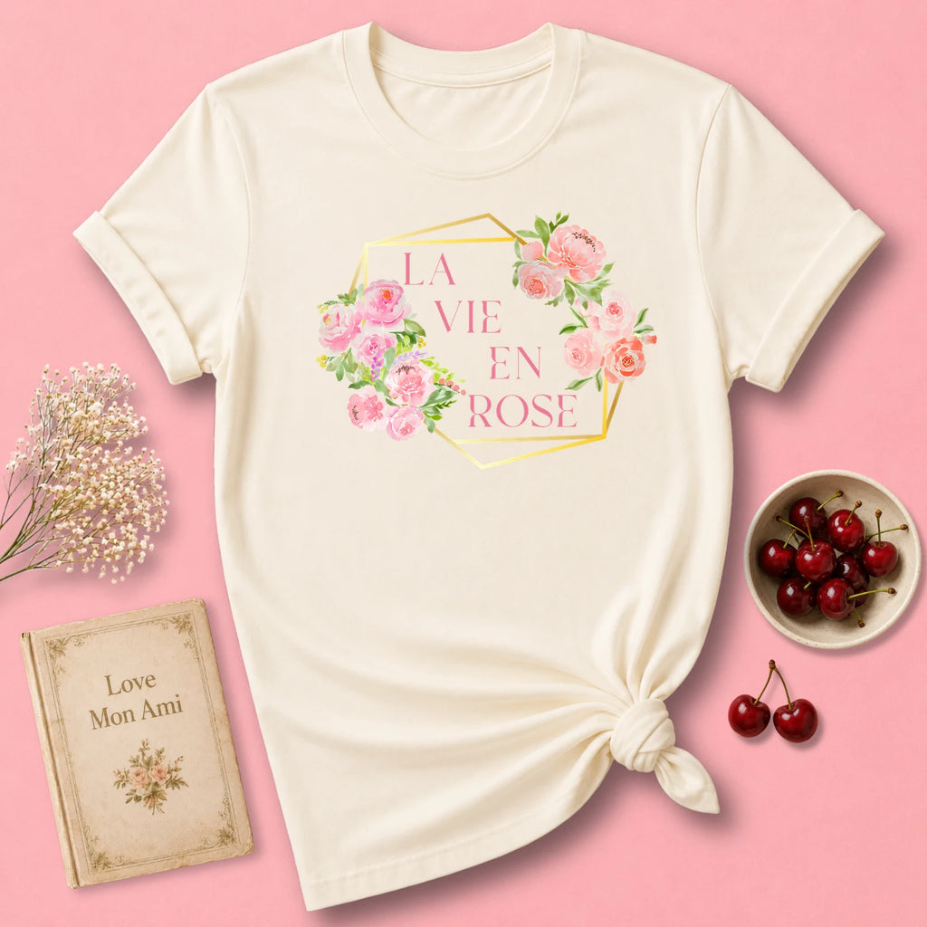 La Vie En Rose Framed French T-Shirt
