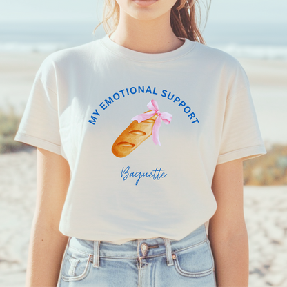 My Emotional Support Baguette French T-Shirt