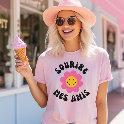 Sourire Mes Amis French T-Shirt