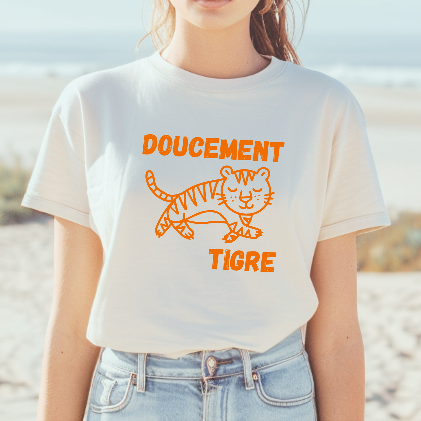 Doucement Tigre French T-Shirt